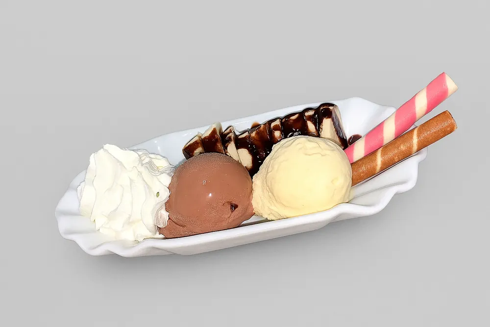 Copa de helado Banana Split en Lo Pagán